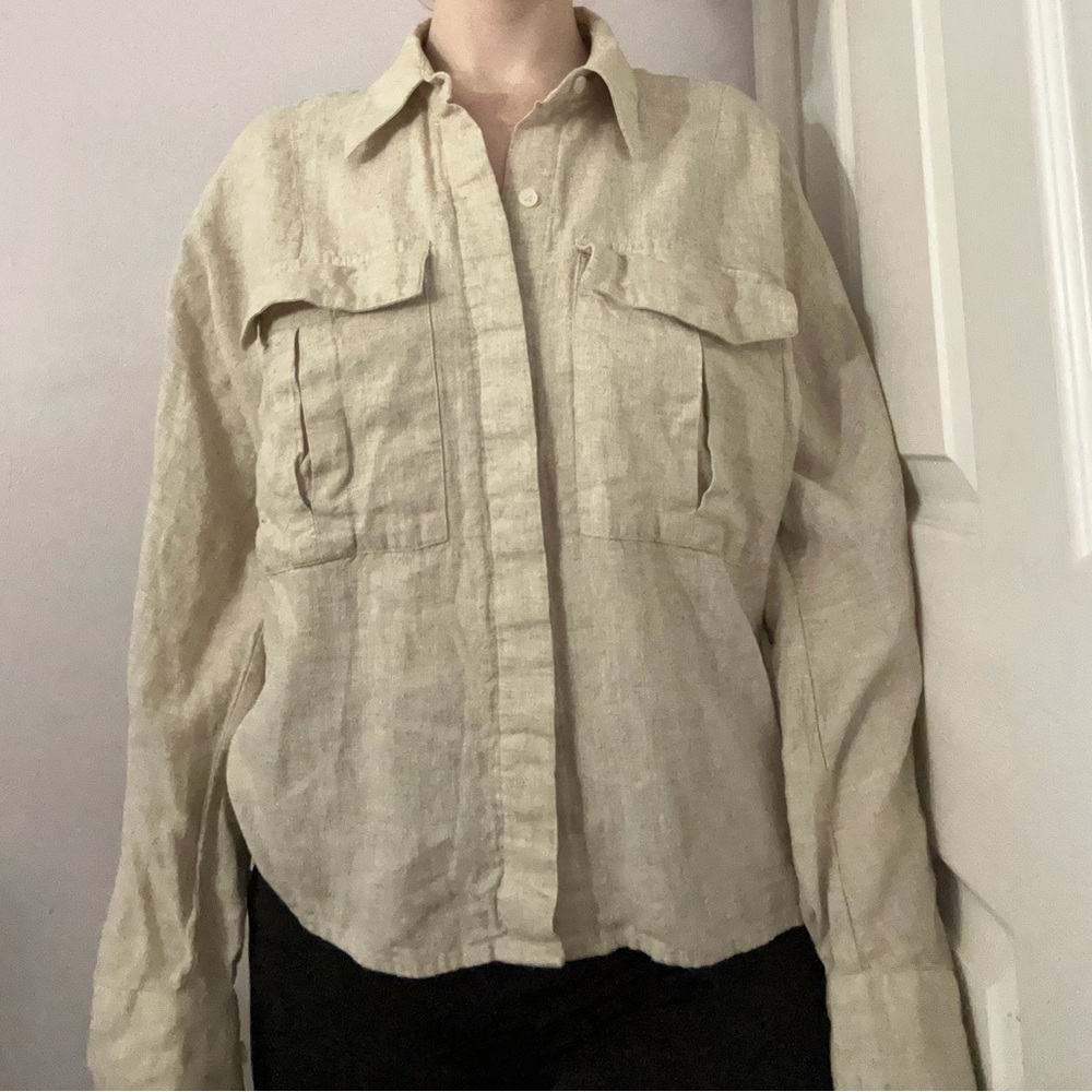 Banana Republic Cream Button Down Shirt